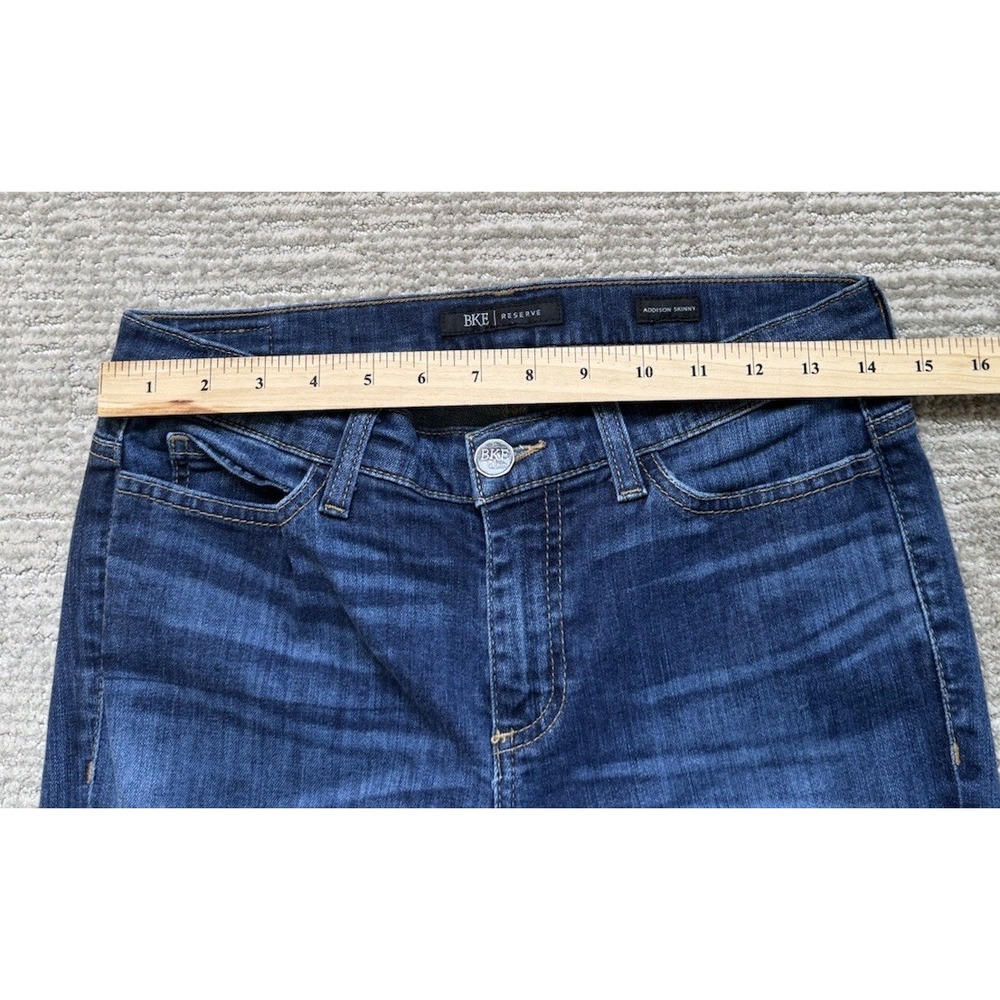 BKE Buckle Reserve Women's Addison  Skinny Blue Dark Wash Denim Jeans Size 27R‎ - Picture 4 of 9